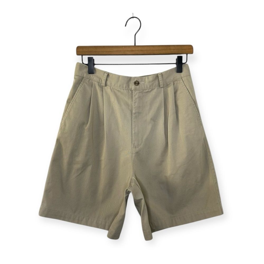Vintage Talbots Shorts Women’s 10 Pleated High Waist Mom 80s Prep Chino Khakis